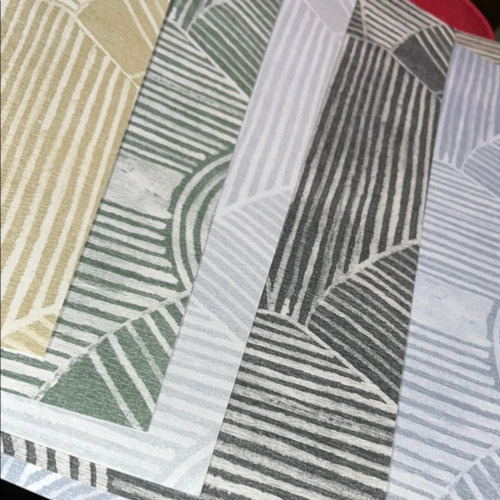 6 Large High Quality Designer Shimmery Geometric Patterned Wallpaper samples DIY